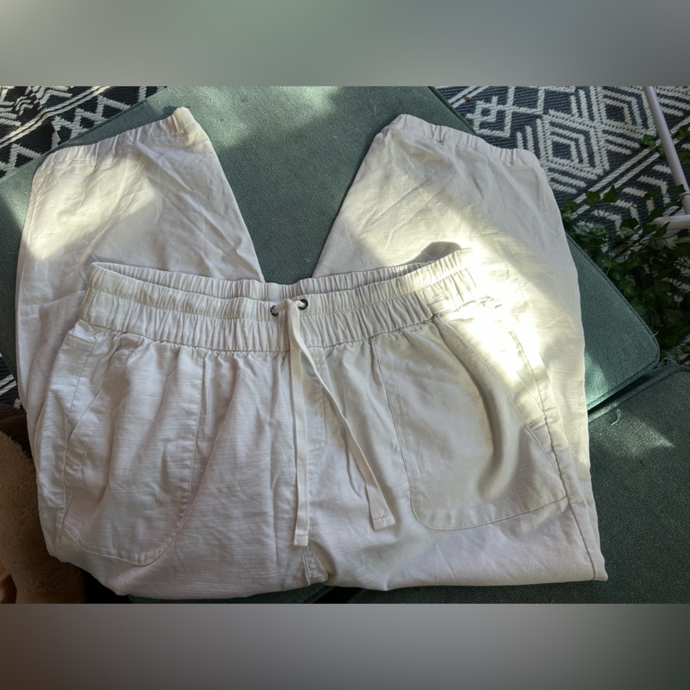 Lane Bryant plus size white capris 14/16‎